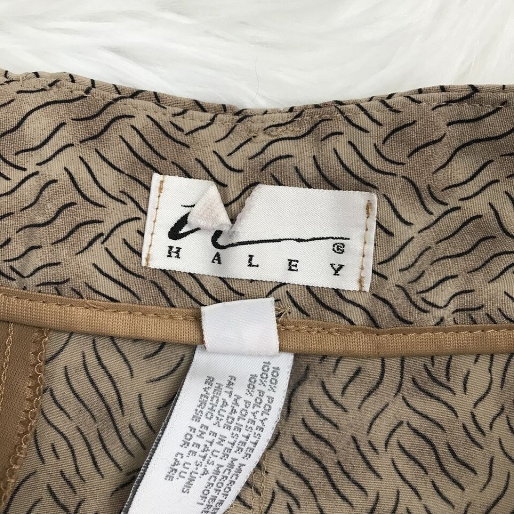 HALEY Sz 8 Shorts Printed Brown Pleated USA - Picture 5 of 6